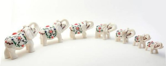 Image 1 of SET DI ELEFANTI DI ARTI CINESI DI YI LIN