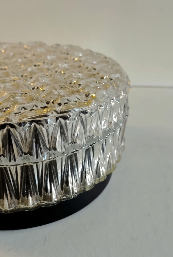 Plafonnier ou applique en verre moulé - design 70's en (photo 4 of 10)