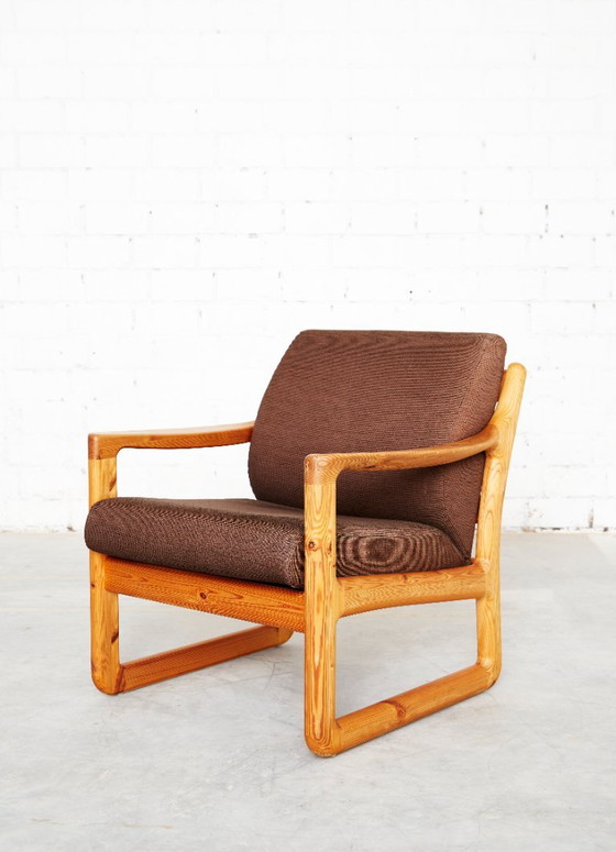 Fauteuil et tabouret en pin de style danois moderne par C. F. C. Silkeborg – Wood (photo 8 of 20)