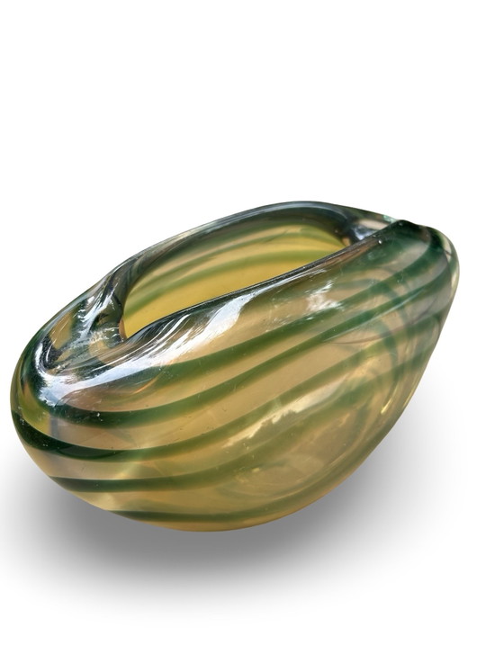 Image 1 of Vintage Serica Swivel Vase Model 4 Floris Meydam 1953 Royal Leerdam Glass Art Design Retro Unique