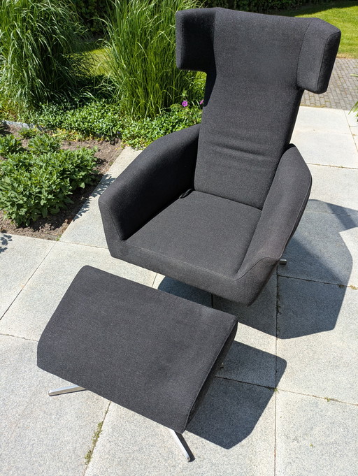Fauteuil Leolux avec Hocker