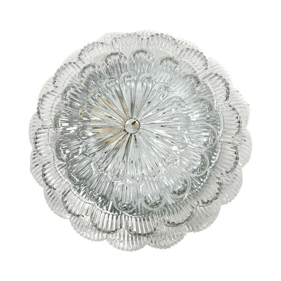 Image 1 of Massive Christmas tree glass ceiling lamp, Belgium, 1970s.