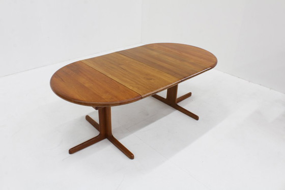 Image 1 of Vintage Danish round extendable dining table solid teak