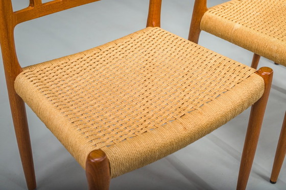 Image 1 of  Model 83 Esszimmerstühle aus Teakholz von Niels Otto Møller für J.L. Møllers, 1960er Jahre, 6-teilig