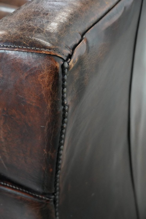 Image 1 of Poltrona di design in pelle di pecora con bellissimi colori intensi