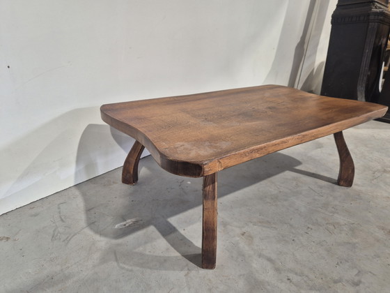Image 1 of Vintage brutalist boomstam tafeltje organisch