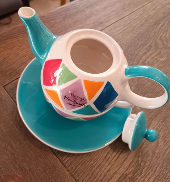 Image 1 of Service à thé « Tea for One » peint à la main par Whittard of Chelsea,