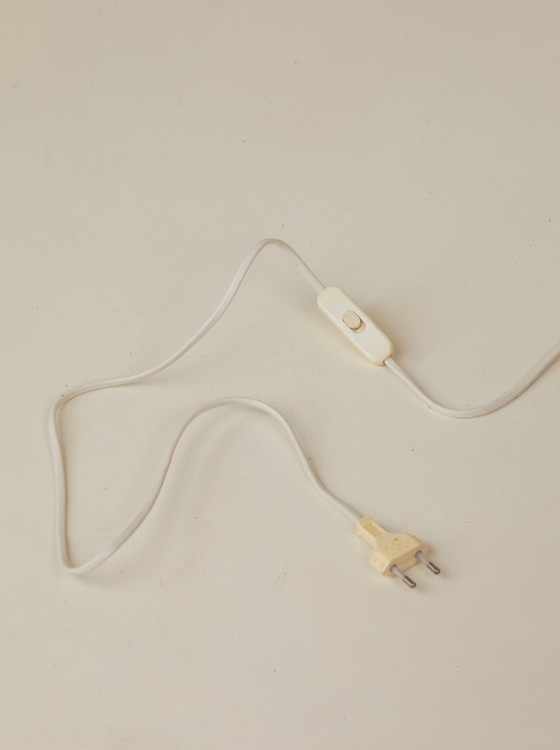 Image 1 of Lampe "cone" en verre dépoli vert Vintage Circa 1990