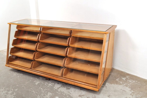 Image 1 of Vetrina/bancone da negozio in rovere stile Art Déco, anni '30