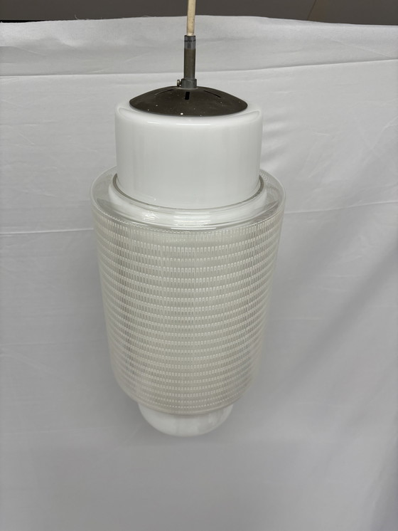 Image 1 of Lampada a sospensione cilindrica vintage, design di Wilhelm Wagenfeld