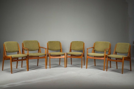 Image 1 of  Chaises Ella Danoises en Teck attribuées à Arne Vodder pour Vamo Sønderborg, 1960s, Set de 6