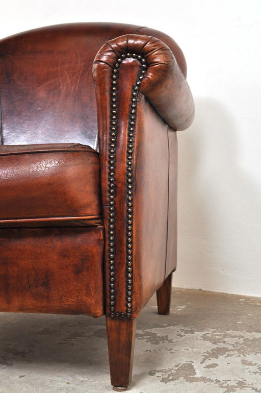 Vintage leather armchair 1950s