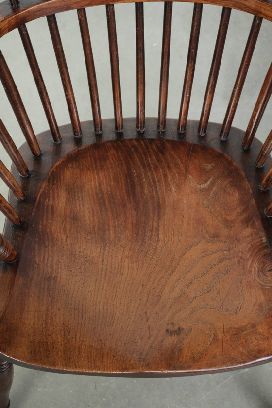Image 1 of Wunderschöner, seltener antiker englischer Windsor-Hochlehnerstuhl aus dem 19. Jahrhundert