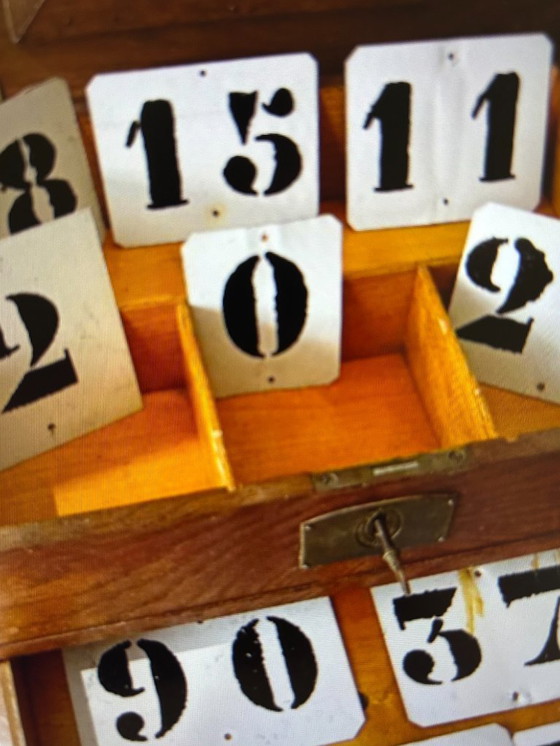 Image 1 of House numbers, Vintage '60s, '70s, and '80s metal with coating. Patina: yes