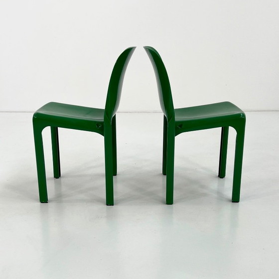 Grüner Selene Stuhl von Vico Magistretti für Artemide, 1970er – Esszimmerstühle, Plastic (photo 6 of 12)