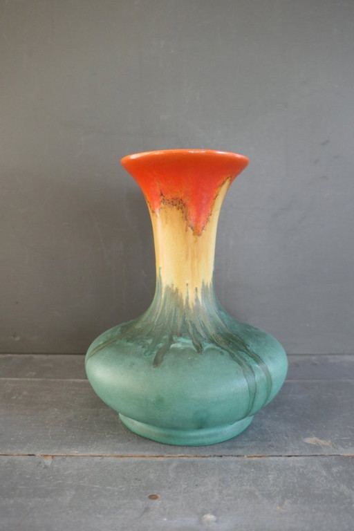 Art Deco vase Faiencerie de Thulin Belgium 2227