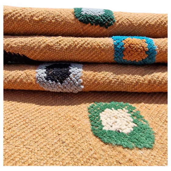 Handgewebter und handgeknüpfter Reliefteppich | Wolle | Moderner Strukturteppich | 132 × 187 cm (52 ​​× 74 (photo 10 of 10)
