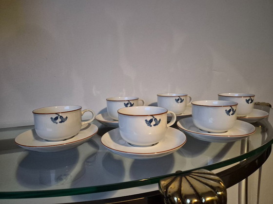 Image 1 of Vintage Rörstrand Diamant Viva cups/saucers