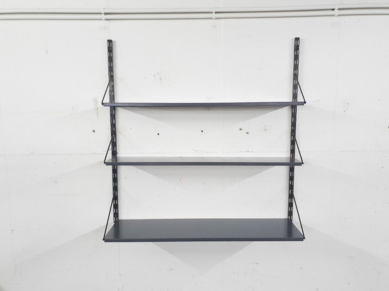 Image 1 of Metalen Tjerk Reijenga voor Pilastro boekenplanken, Nederland 1950's