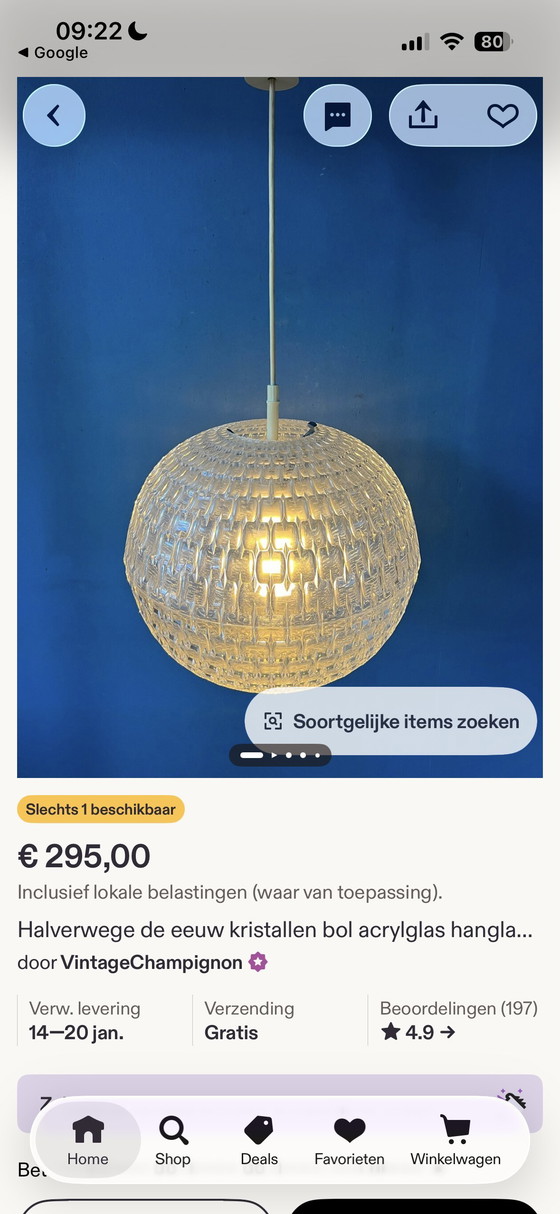 Image 1 of Vintage diamant lamp, ERCO, designer Aloys Ferdinand Gangkofner, jaren 70, Duitsland 