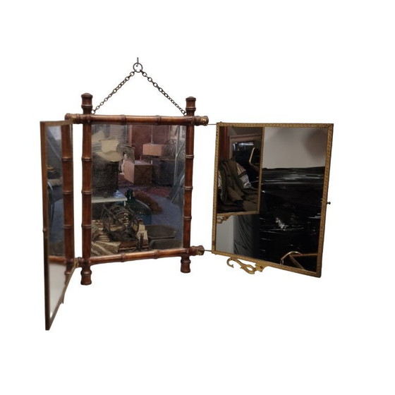 Image 1 of Miroir triptyque de style japonais ancien