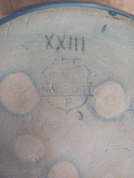 Image 1 of Rare ARC NIEUPORT Collector's Bowl – Cobalt Blue Glazed Stoneware – Vintage 1950 – 19 cm