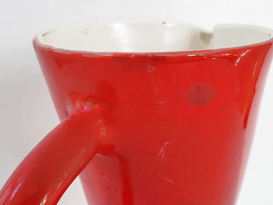 Image 1 of IMPORTANT VINTAGE 1950s RED CERAMIC PITCHER FROM VALLAURIS BY ANDRE BAUD 50S 1950S