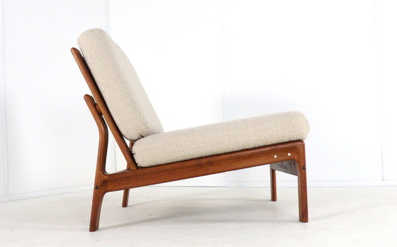 Image 1 of Gruppo di sedute comfort 'Nimtofte' | 4 poltrone + poggiapiedi vintage danese