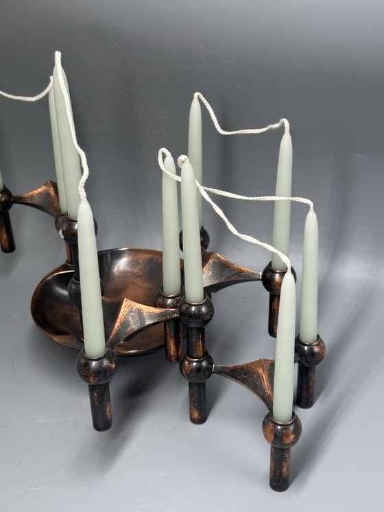 Image 1 of Ensemble de bougeoirs Nagel style moderne du milieu du siècle, années 1960