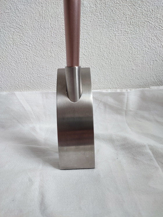 Image 1 of Porte-bougies en acier inoxydable Zack Porte-bougies au design épuré