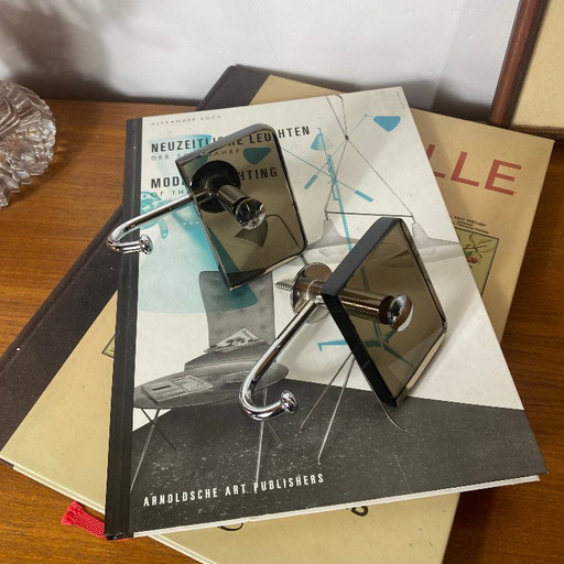 Set di 2 appendini vintage in vetro fumé marrone e acciaio inox Fontana Arte / Veca – decoratieve objecten, Glass