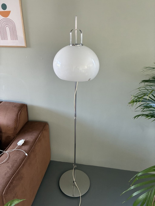 Space Age Vintage Floor Lamp “Lucerna” in chrome-plated steel by Harvey Guzzini