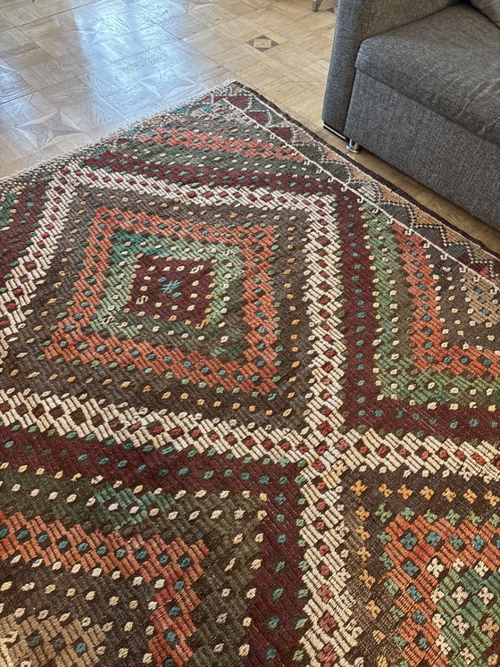 Rare Caucasian Kilim with embroidery, 195x300 cm – Rugs & carpets, Wool (photo 3 of 7)
