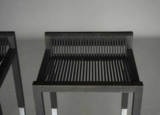 Minimalist Bar Stools by Ruud Jan Kokke, 1980s. Set of 2 – Barstools, Metal (photo 8 of 20)