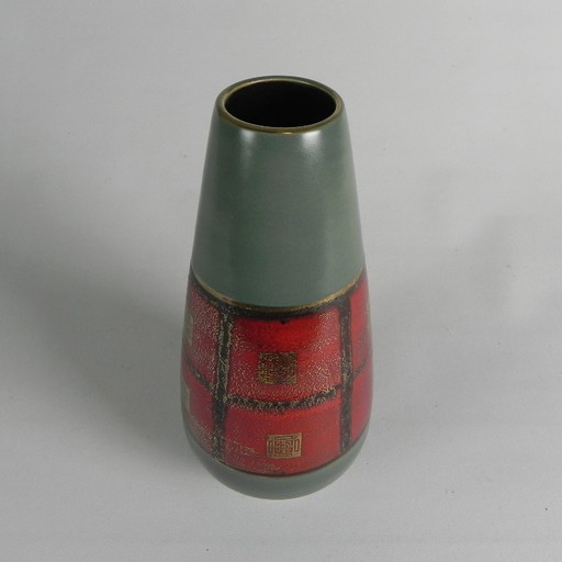 Germany Small Vase in Red and Green Ceramic, 1960s – vazen (photo 2 of 13)