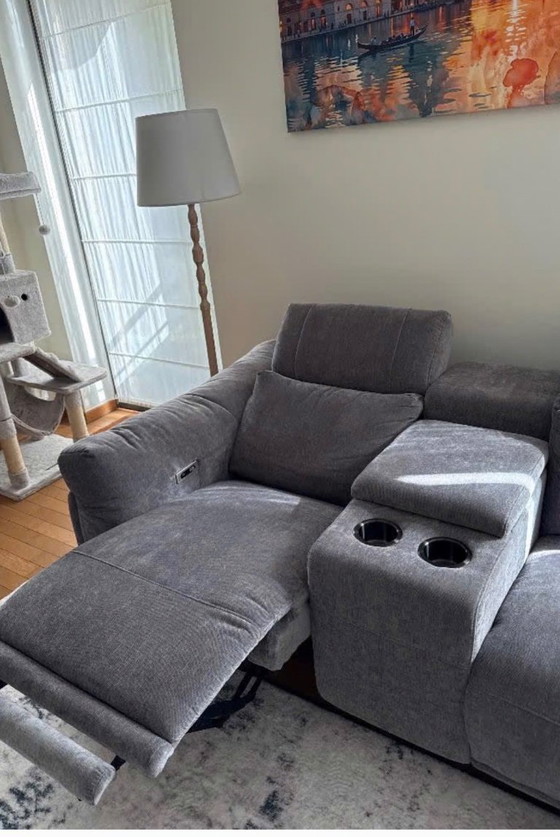 Image 1 of Canapé d'angle gris moderne