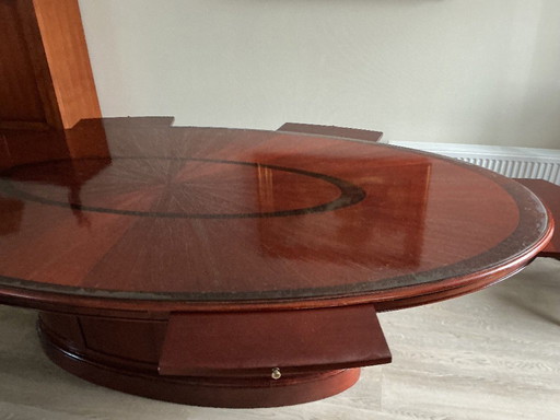 Dining table/meeting table Mahogany Inlay from Indonesia