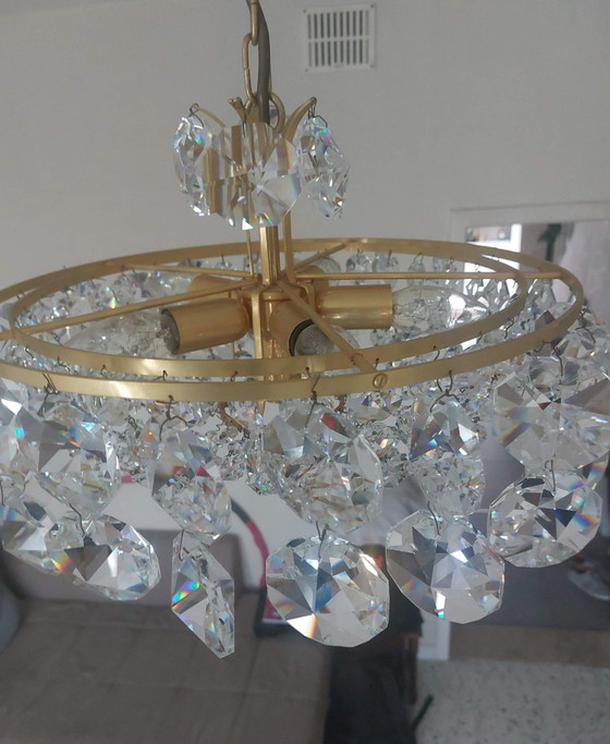 Palwa Chandelier 10 kg Lead Crystal Restored and Polished – Glass (photo 6 of 14)