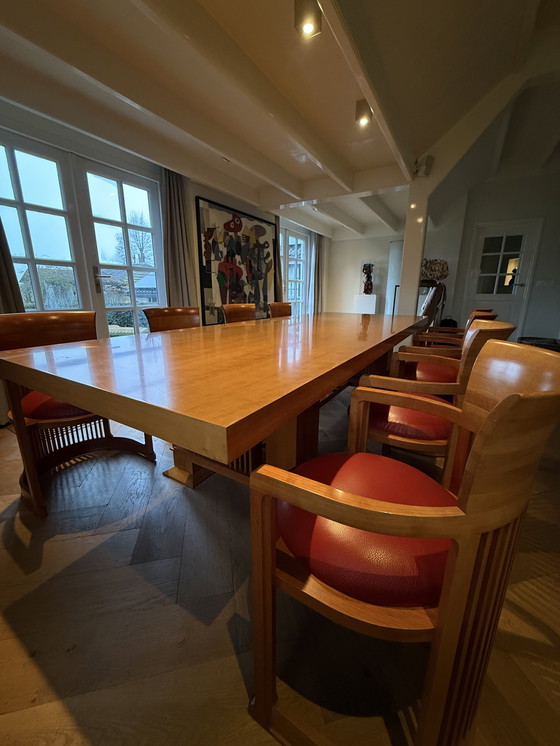 Image 1 of Très unique ! Frank Lloyd Wright for Cassina' Table à manger pour 8 personnes
