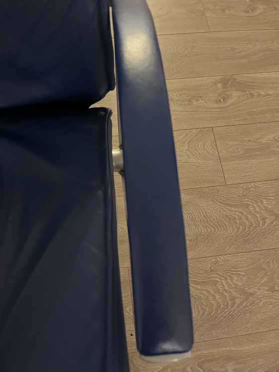 Image 1 of Poltrona relax - blu scuro - vera pelle - regolabile - girevole - design moderno - Kebe - scandinavo