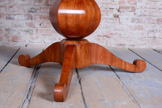 Table de salle à manger Biedermeier restaurée, en bois de cerisier, d'origine polonaise et autrichienne, (photo 4 of 16)