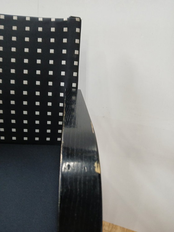 Image 1 of 6 sillas de conferencia Vitra AC3, color negro y cuadros blancos