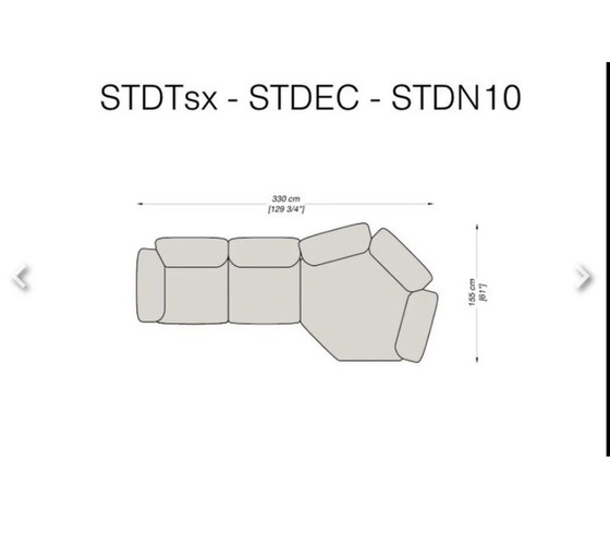 Image 1 of Edra Standard modular Sofa fabric T 3 modules LP 21,500,-
