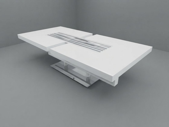Postmodern Coffee Table by Compar, Venice – Genuine Murano Glass Inlay – Wood (photo 5 of 8)