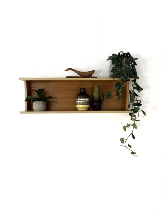 Image 1 of Étagère murale vintage en bois de hêtre, années 60