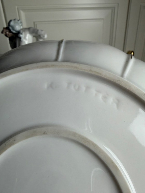 Image 1 of Hutschenreuther Selb Art Department – ​​Karl Tutter – Original two-part flower arrangement dish “Lovers / The Kiss”