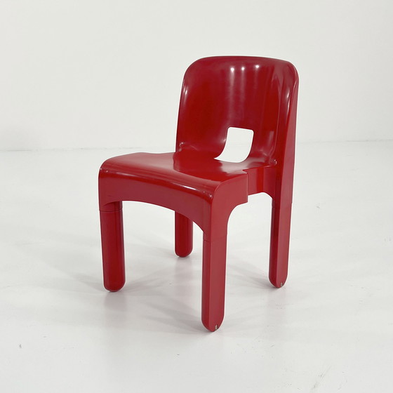 Image 1 of Rood Model 4867 Universale Stoel Van Joe Colombo Voor Kartell, 1970S