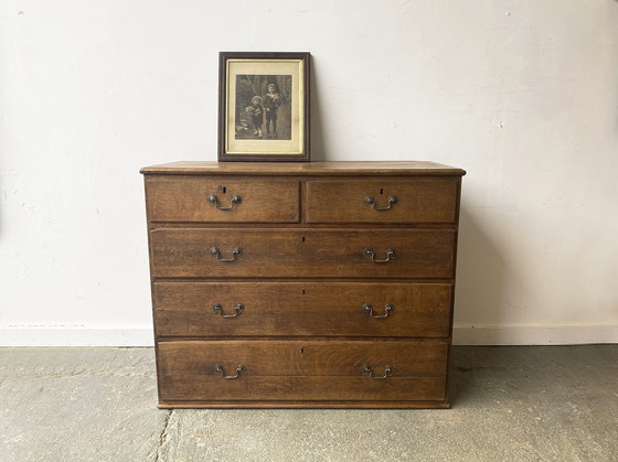 Image 1 of Early 19th Century Georgian Oak Chest of Drawers