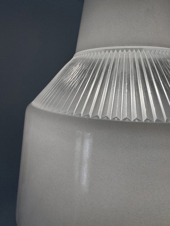 Image 1 of Holophane glass chandelier, 1970s