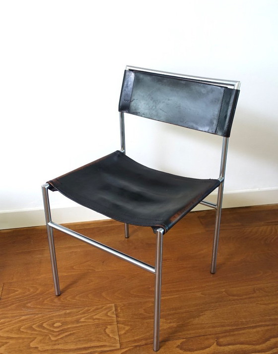 Martin Visser SE 06 Sedia da pranzo/da comodino Prima serie – Spectrum, Sedie da pranzo, Leather, Metal (photo 4 of 19)